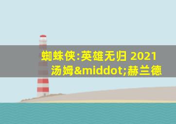 蜘蛛侠:英雄无归 2021 汤姆·赫兰德